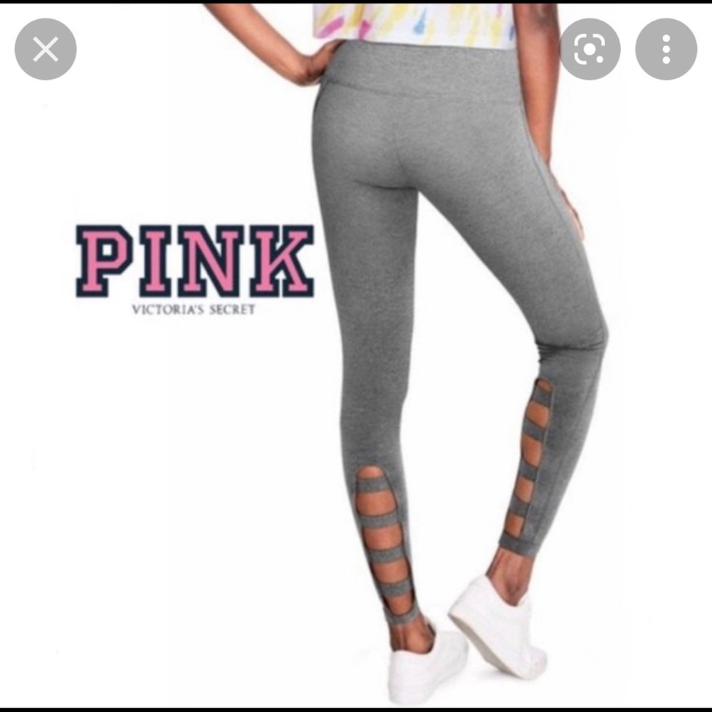Pink Victoria’s Secret yoga cut out leggings